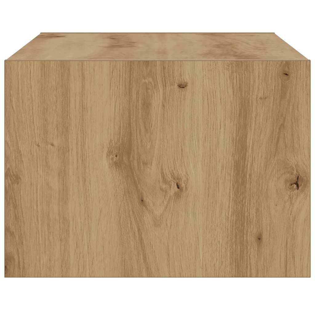 Tv-meubel met LED-verlichting 75x35,5x25 cm artisanaal eiken is nu te koop bij PeponiXL, paradijselijk wonen!