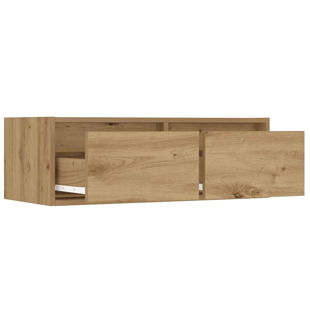 Tv-meubel met LED-verlichting 75x35,5x25 cm artisanaal eiken is nu te koop bij PeponiXL, paradijselijk wonen!