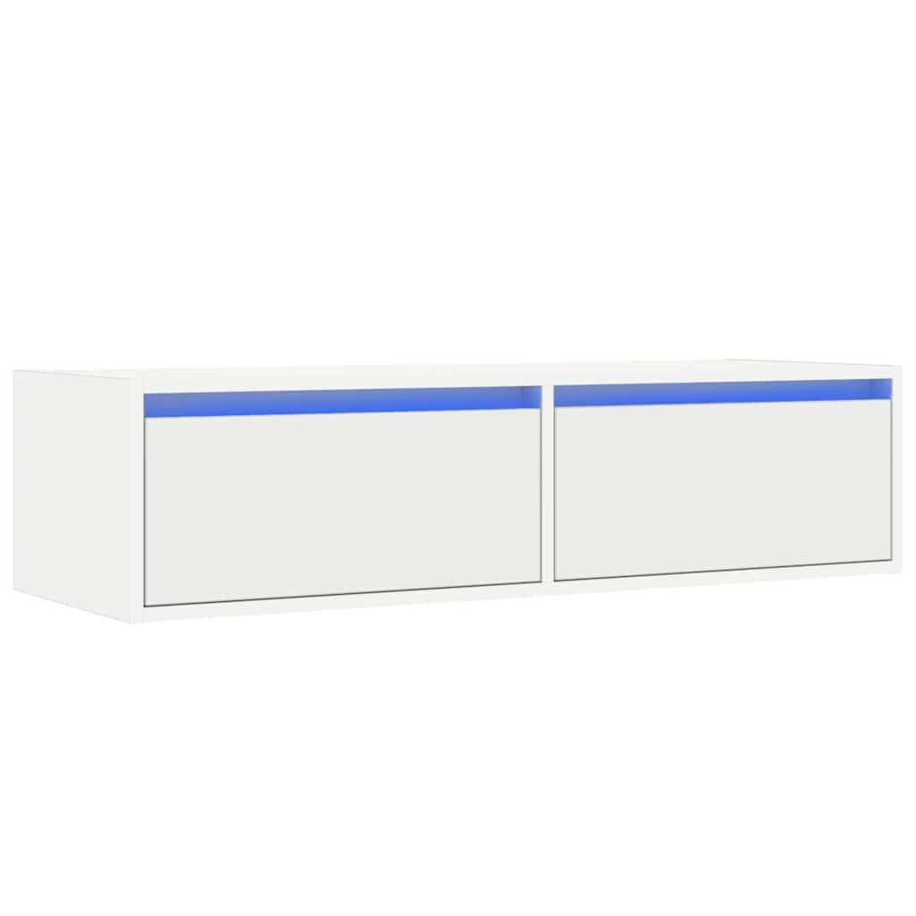 Tv-meubel met LED-verlichting 100X35,5x25 cm wit is nu te koop bij PeponiXL, paradijselijk wonen!