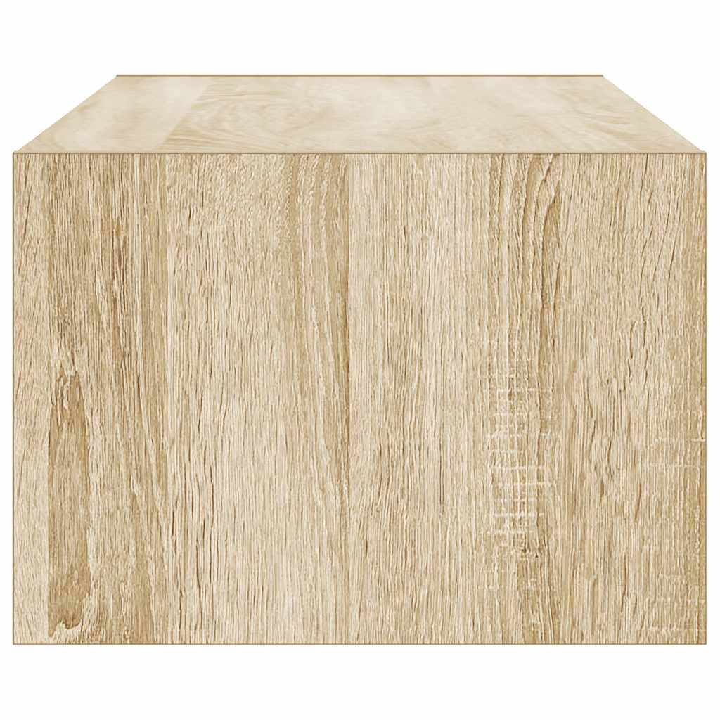 Tv-meubel LED-verlichting 100X35,5x25 cm sonoma eikenkleurig is nu te koop bij PeponiXL, paradijselijk wonen!