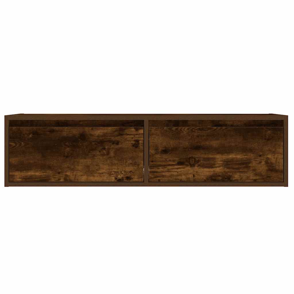 Tv-meubel met LED-verlichting 100X35,5x25 cm gerookt eikenkleur is nu te koop bij PeponiXL, paradijselijk wonen!