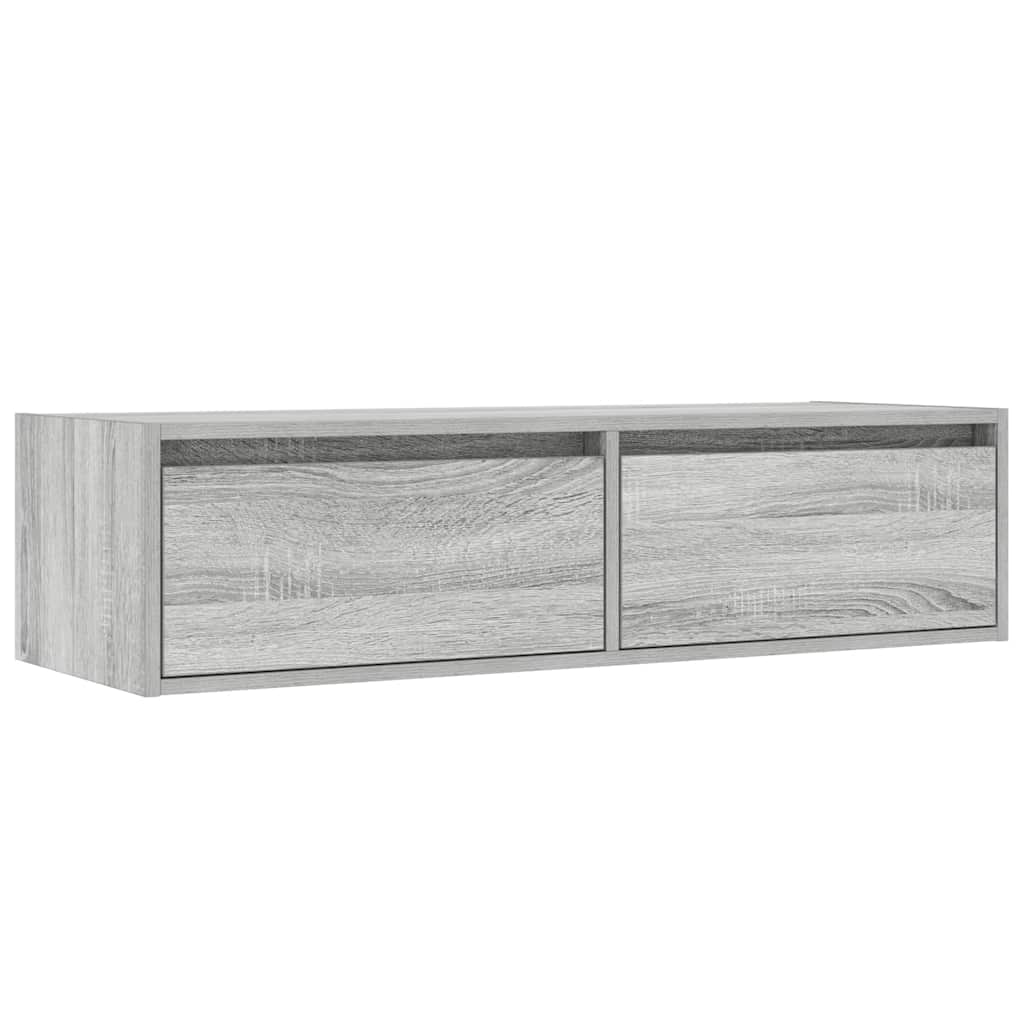 Tv-meubel met LED-verlichting 100X35,5x25 cm grijs sonoma eiken is nu te koop bij PeponiXL, paradijselijk wonen!