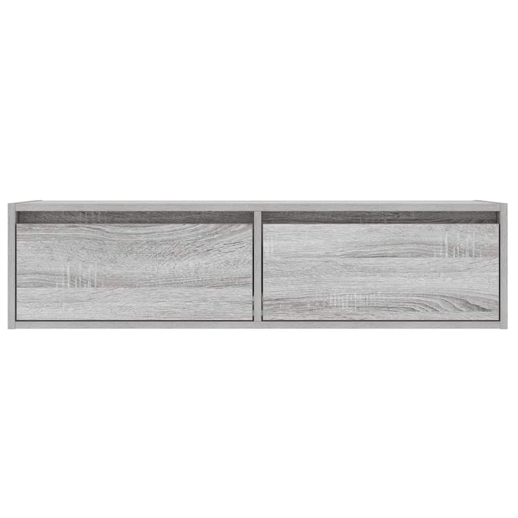 Tv-meubel met LED-verlichting 100X35,5x25 cm grijs sonoma eiken is nu te koop bij PeponiXL, paradijselijk wonen!