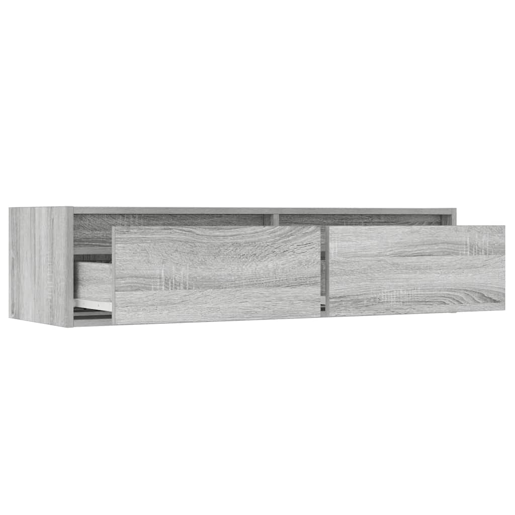 Tv-meubel met LED-verlichting 100X35,5x25 cm grijs sonoma eiken is nu te koop bij PeponiXL, paradijselijk wonen!