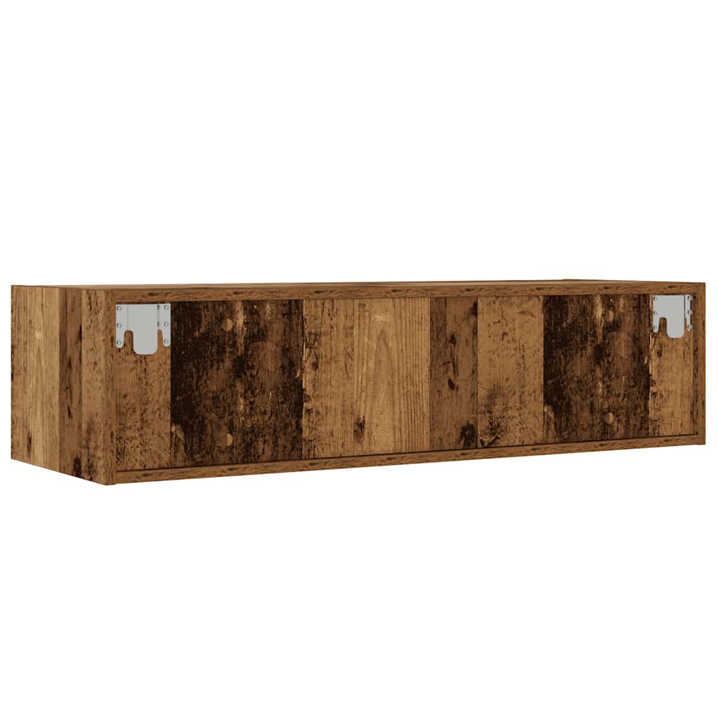 Tv-meubel met LED-verlichting 100X35,5x25 cm oud houtkleurig is nu te koop bij PeponiXL, paradijselijk wonen!