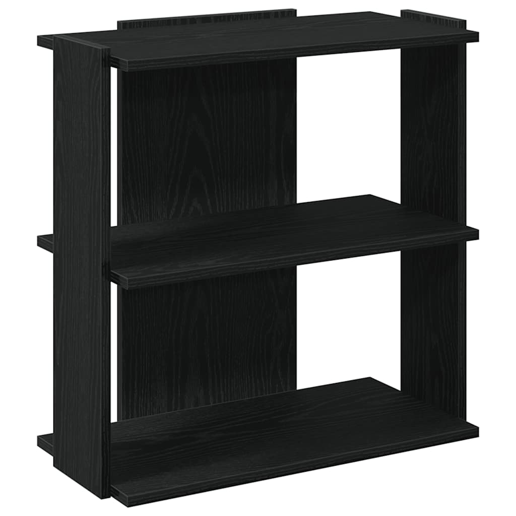 Boekenkast 3-laags 60x30x60 cm bewerkt hout zwart is nu te koop bij PeponiXL, paradijselijk wonen!