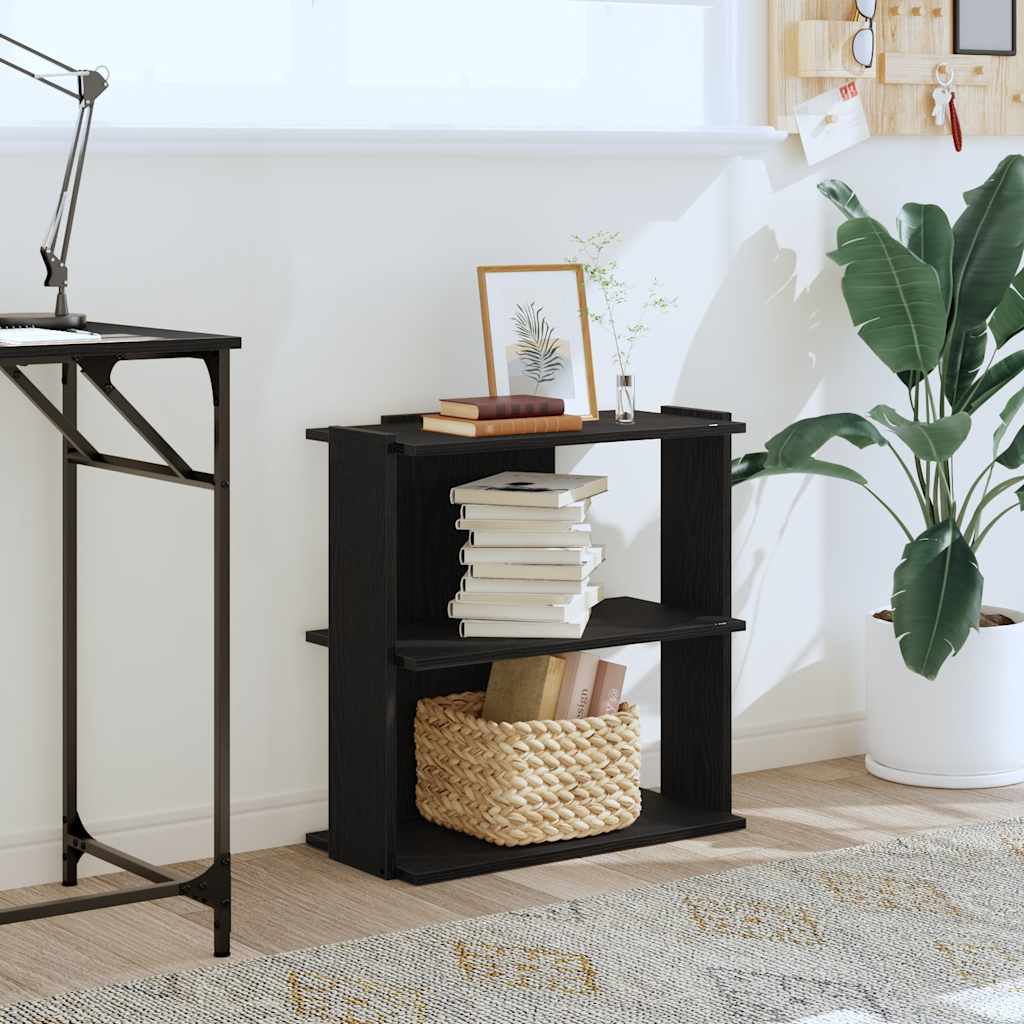 Boekenkast 3-laags 60x30x60 cm bewerkt hout zwart is nu te koop bij PeponiXL, paradijselijk wonen!