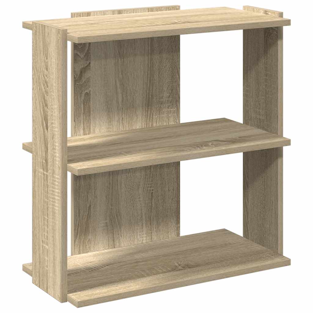 Boekenkast 3-laags 60x30x60 cm bewerkt hout sonoma eikenkleurig is nu te koop bij PeponiXL, paradijselijk wonen!