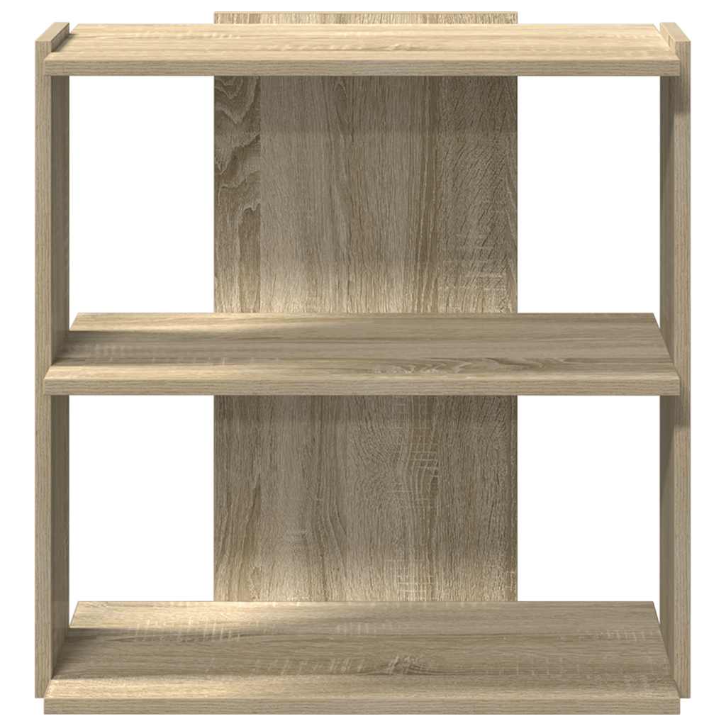Boekenkast 3-laags 60x30x60 cm bewerkt hout sonoma eikenkleurig is nu te koop bij PeponiXL, paradijselijk wonen!