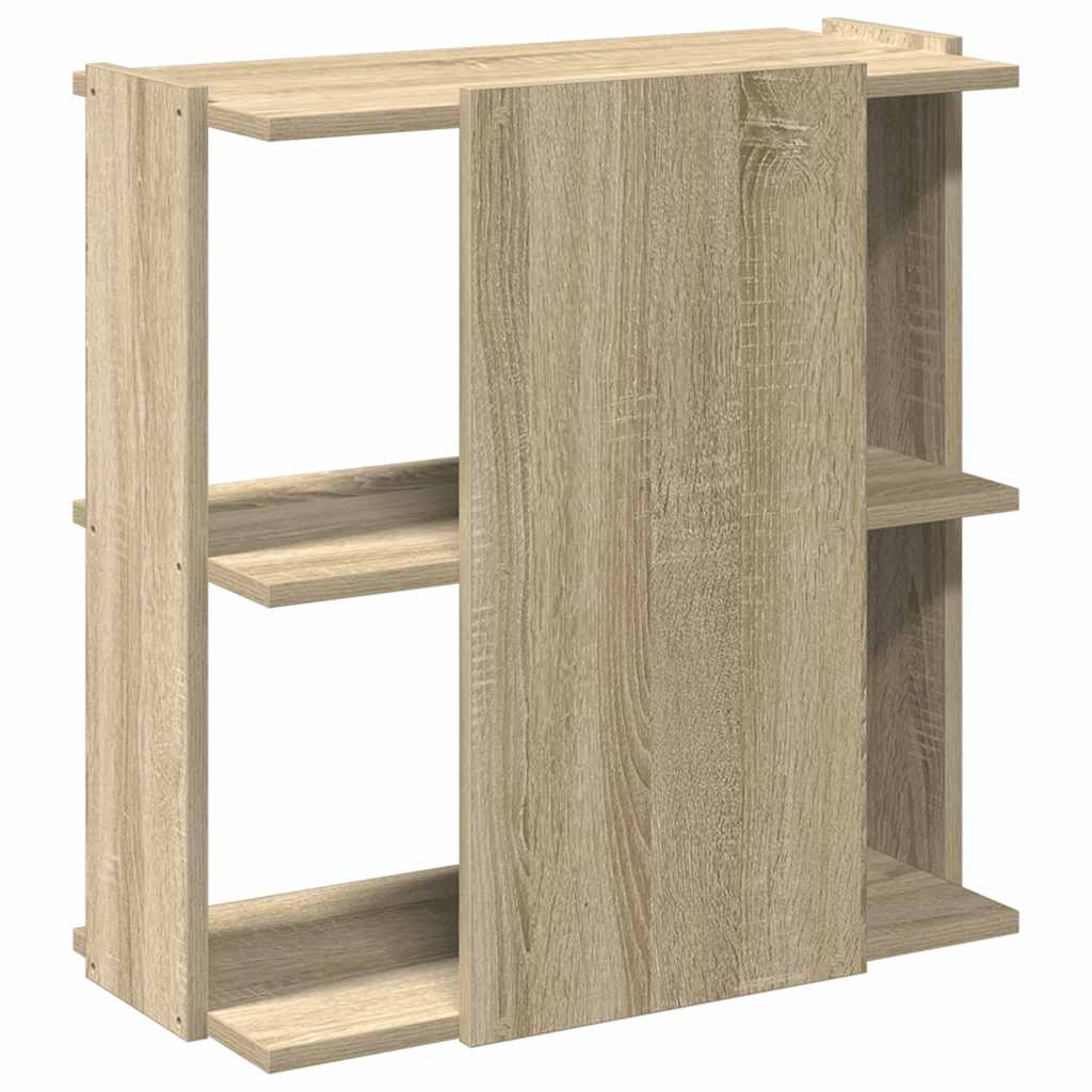 Boekenkast 3-laags 60x30x60 cm bewerkt hout sonoma eikenkleurig is nu te koop bij PeponiXL, paradijselijk wonen!