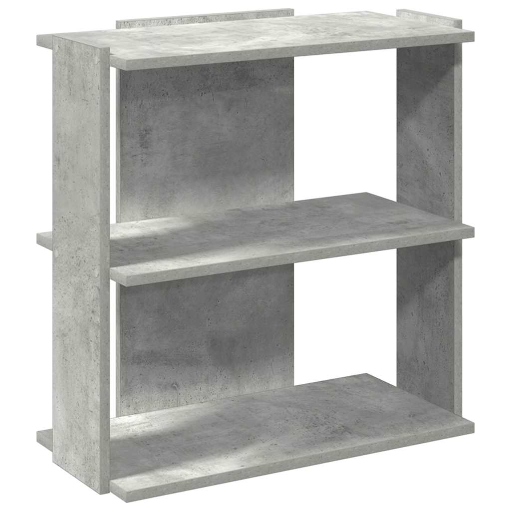 Boekenkast 3-laags 60x30x60 cm bewerkt hout betongrijs is nu te koop bij PeponiXL, paradijselijk wonen!
