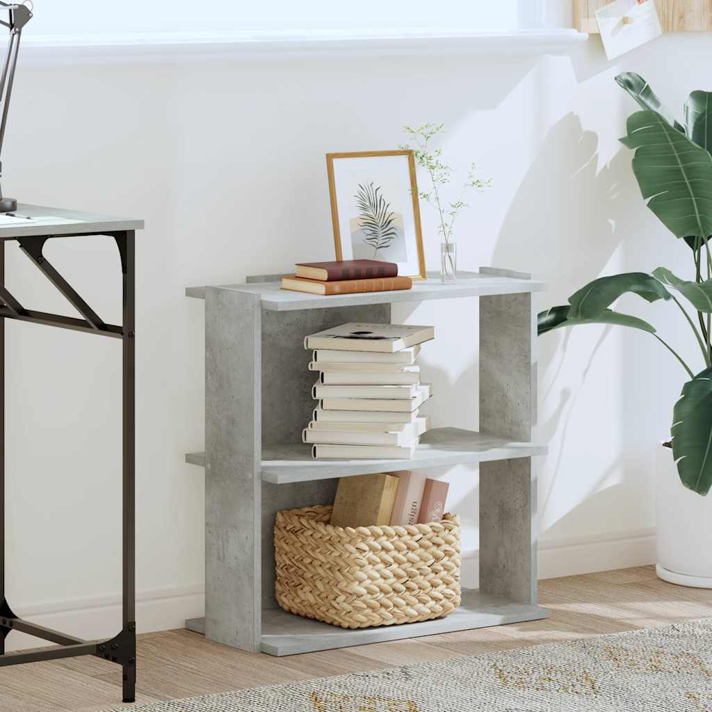 Boekenkast 3-laags 60x30x60 cm bewerkt hout betongrijs is nu te koop bij PeponiXL, paradijselijk wonen!