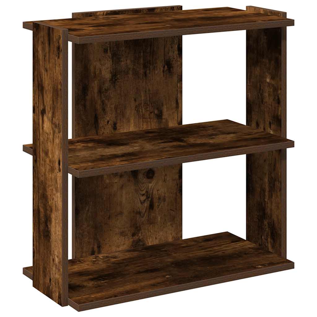 Boekenkast 3-laags 60x30x60 cm bewerkt hout gerookt eikenkleur is nu te koop bij PeponiXL, paradijselijk wonen!