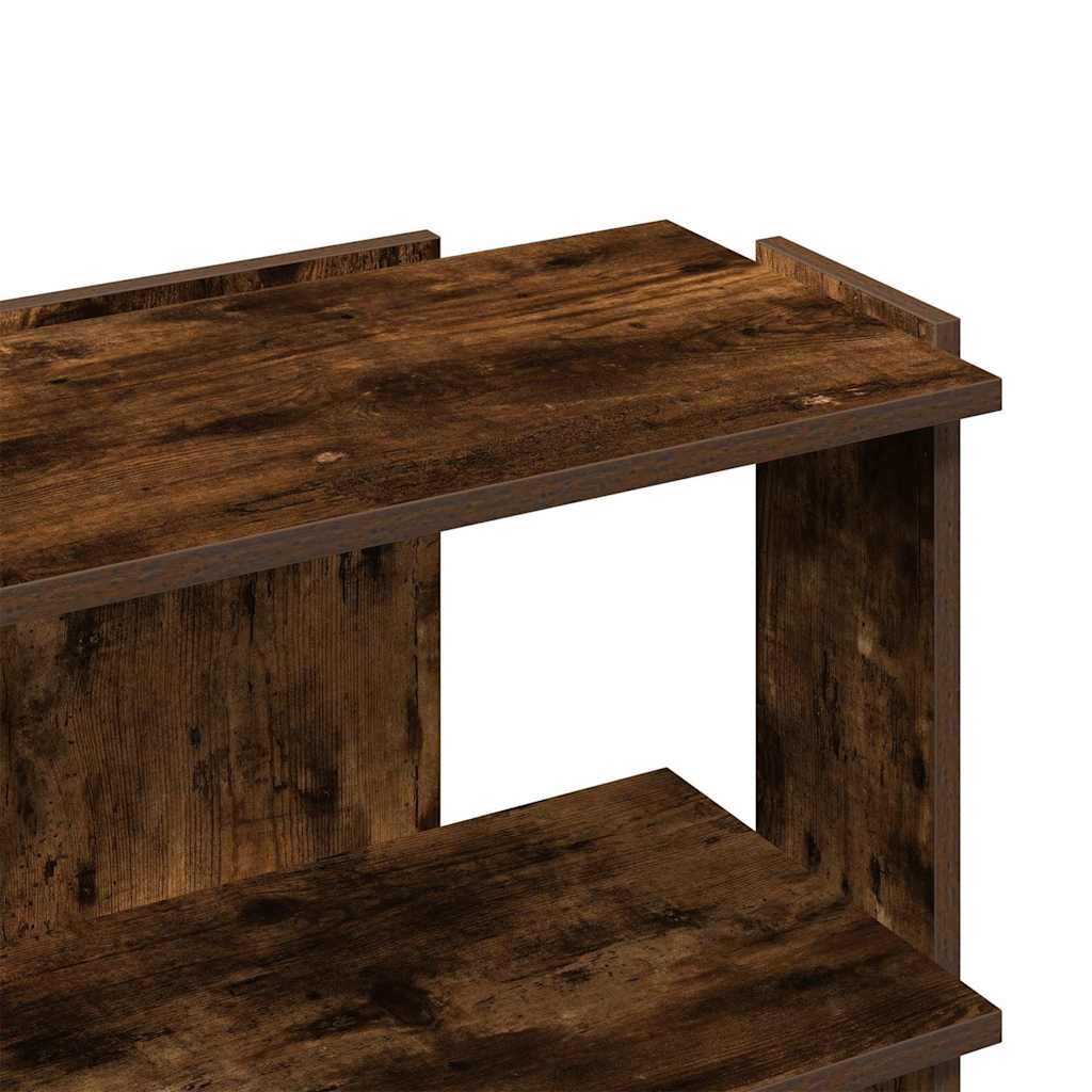 Boekenkast 3-laags 60x30x60 cm bewerkt hout gerookt eikenkleur is nu te koop bij PeponiXL, paradijselijk wonen!