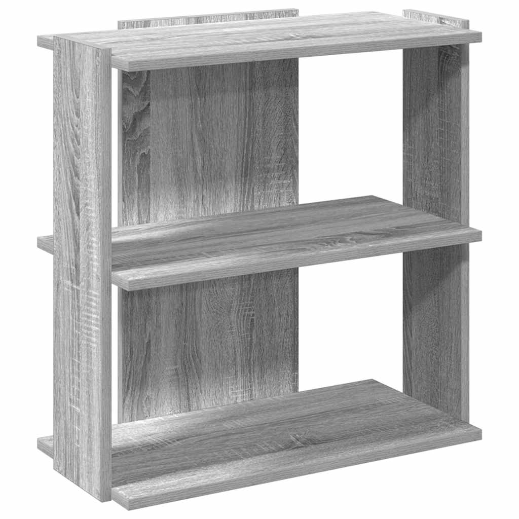 Boekenkast 3-laags 60x30x60 cm bewerkt hout grijs sonoma eiken is nu te koop bij PeponiXL, paradijselijk wonen!