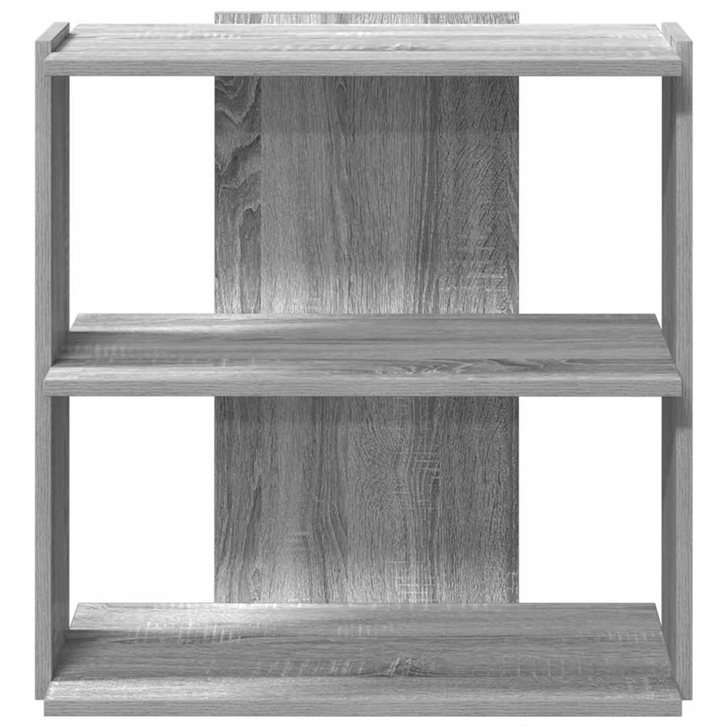 Boekenkast 3-laags 60x30x60 cm bewerkt hout grijs sonoma eiken is nu te koop bij PeponiXL, paradijselijk wonen!