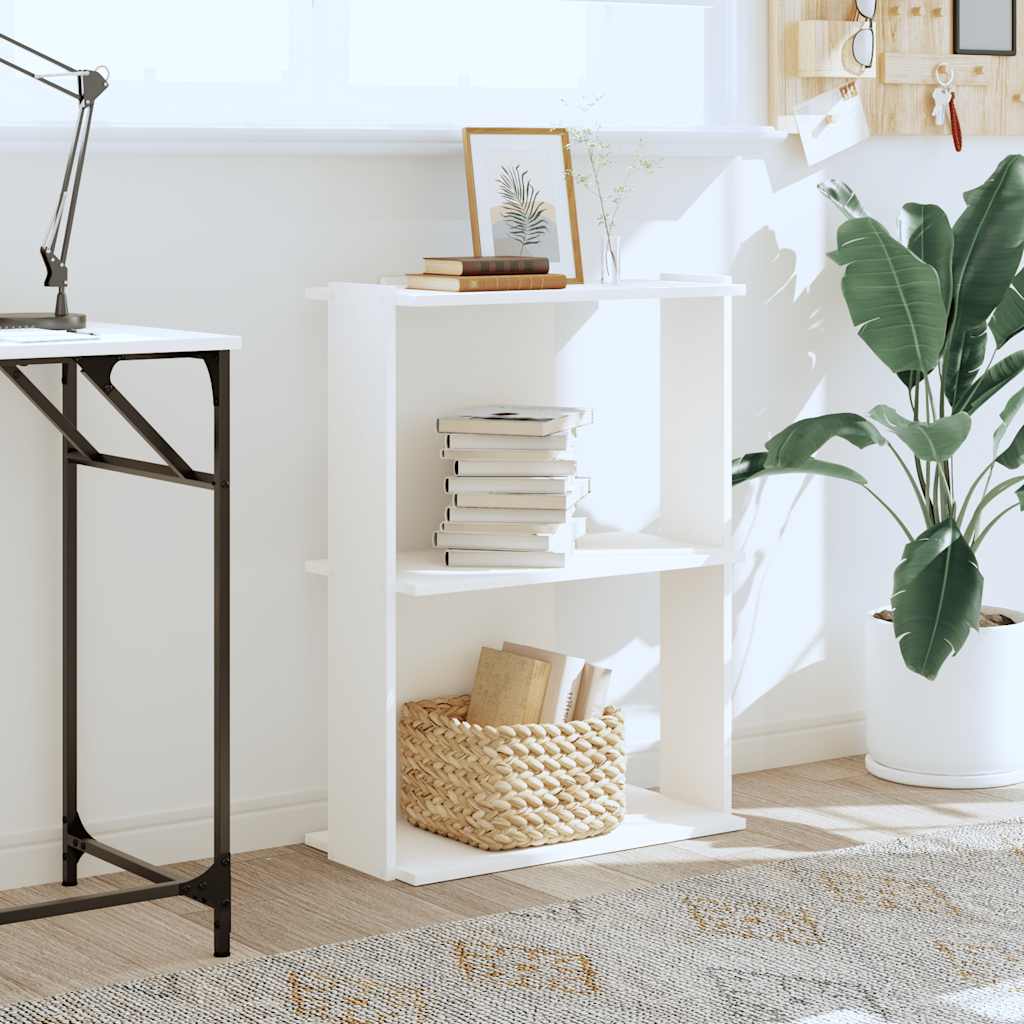 Boekenkast 3-laags 60x30x80 cm bewerkt hout wit is nu te koop bij PeponiXL, paradijselijk wonen!