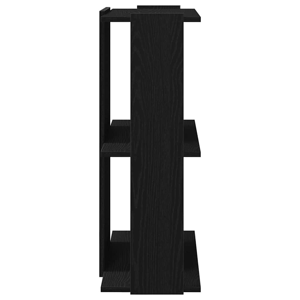 Boekenkast 3-laags 60x30x80 cm bewerkt hout zwart is nu te koop bij PeponiXL, paradijselijk wonen!