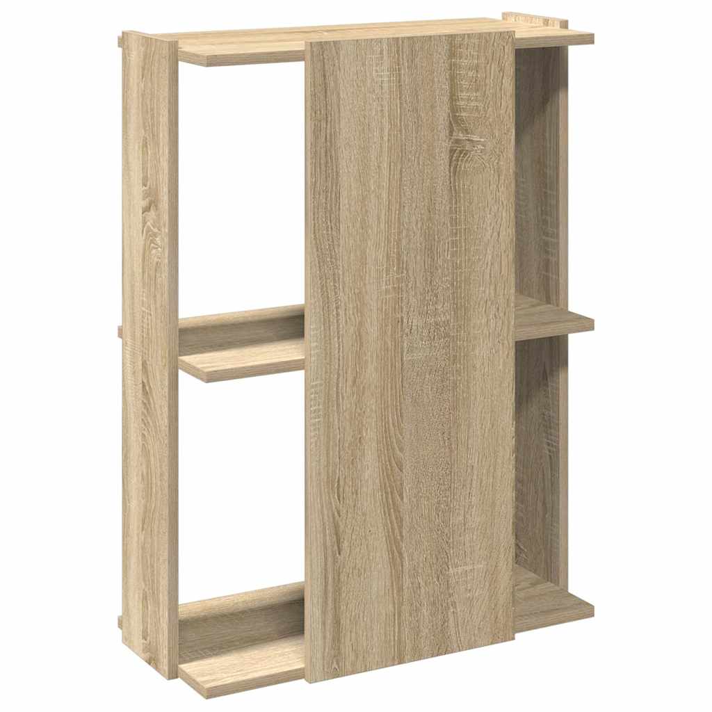 Boekenkast 3-laags 60x30x80 cm bewerkt hout sonoma eikenkleurig is nu te koop bij PeponiXL, paradijselijk wonen!