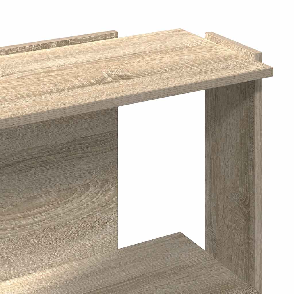 Boekenkast 3-laags 60x30x80 cm bewerkt hout sonoma eikenkleurig is nu te koop bij PeponiXL, paradijselijk wonen!