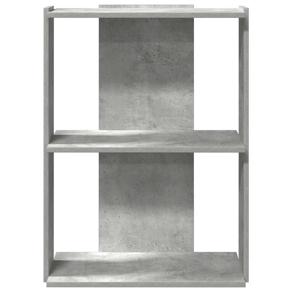 Boekenkast 3-laags 60x30x80 cm bewerkt hout betongrijs is nu te koop bij PeponiXL, paradijselijk wonen!
