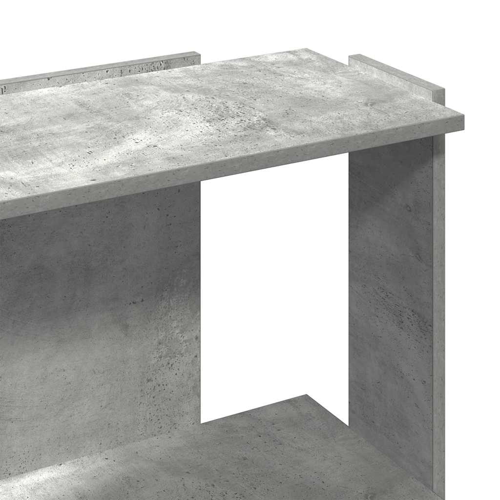 Boekenkast 3-laags 60x30x80 cm bewerkt hout betongrijs is nu te koop bij PeponiXL, paradijselijk wonen!