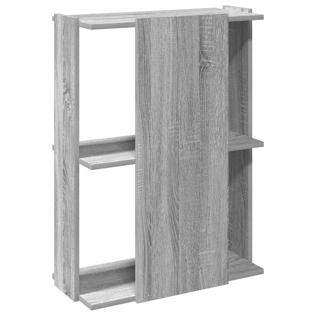 Boekenkast 3-laags 60x30x80 cm bewerkt hout grijs sonoma eiken is nu te koop bij PeponiXL, paradijselijk wonen!
