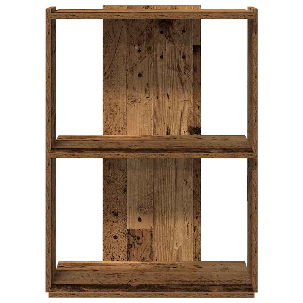 Boekenkast 3-laags 60x30x80 cm bewerkt hout oud houtkleur is nu te koop bij PeponiXL, paradijselijk wonen!