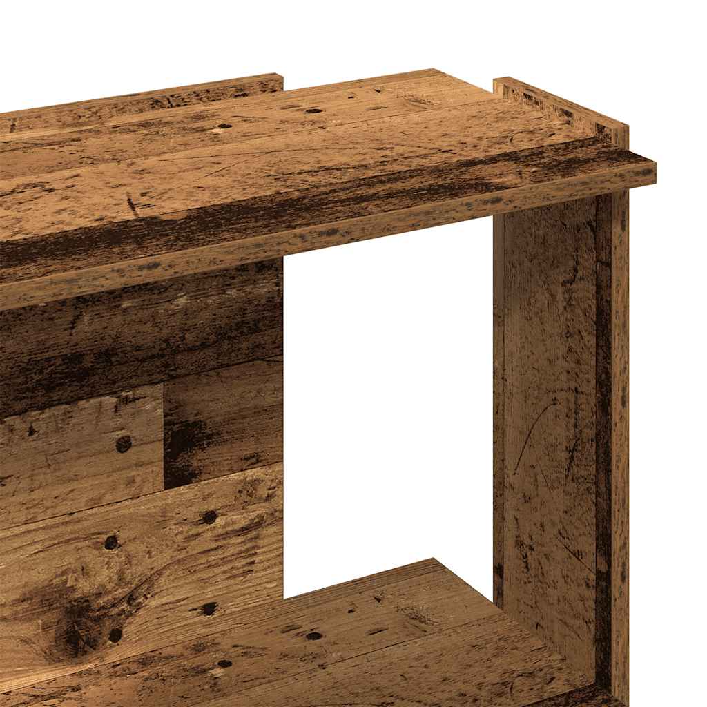 Boekenkast 3-laags 60x30x80 cm bewerkt hout oud houtkleur is nu te koop bij PeponiXL, paradijselijk wonen!