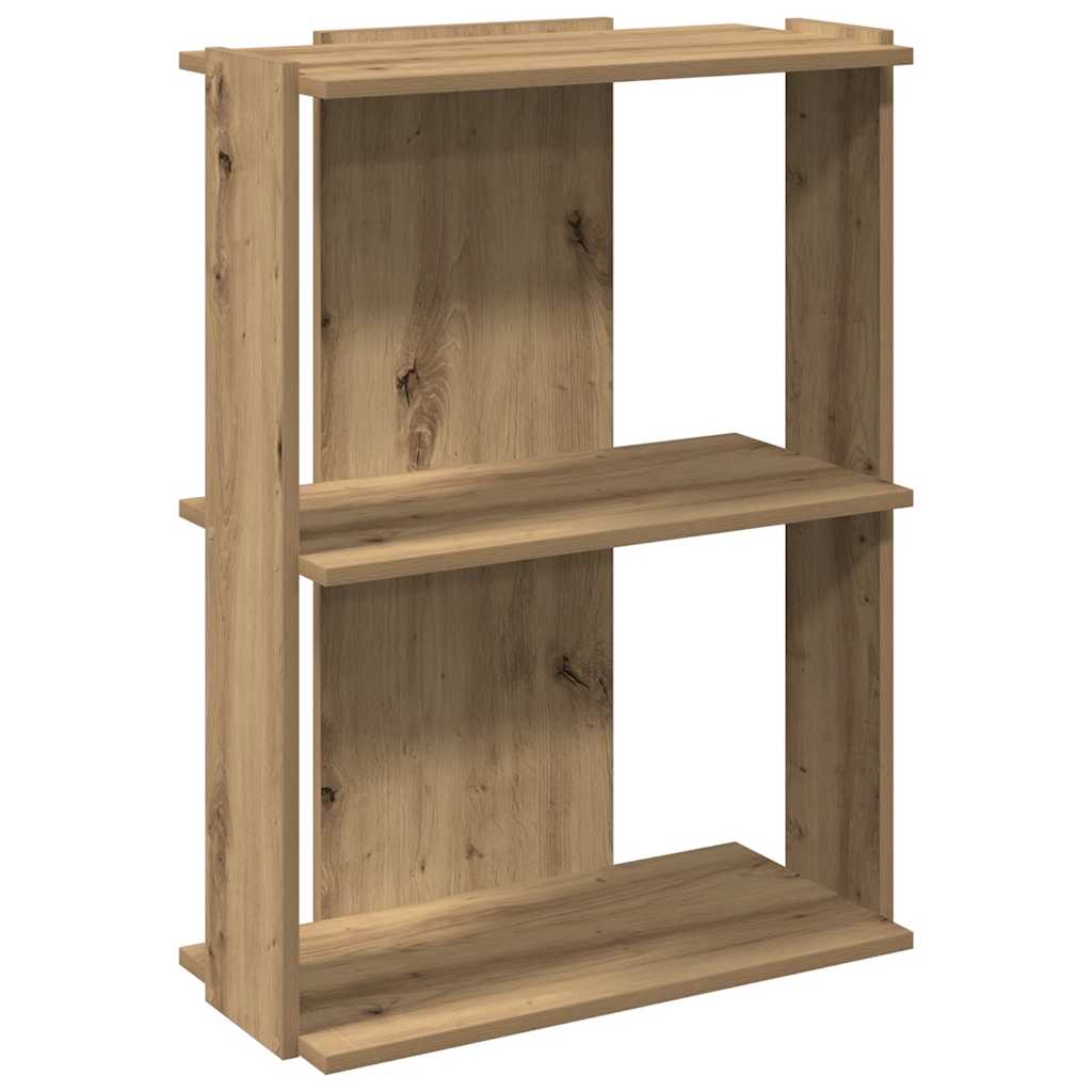 Boekenkast 3-laags 60x30x80 cm bewerkt hout artisanaal eiken is nu te koop bij PeponiXL, paradijselijk wonen!