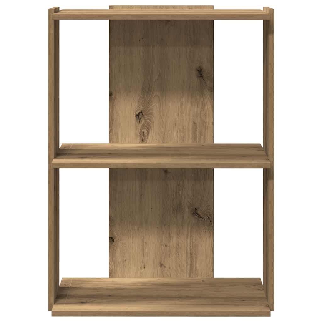 Boekenkast 3-laags 60x30x80 cm bewerkt hout artisanaal eiken is nu te koop bij PeponiXL, paradijselijk wonen!