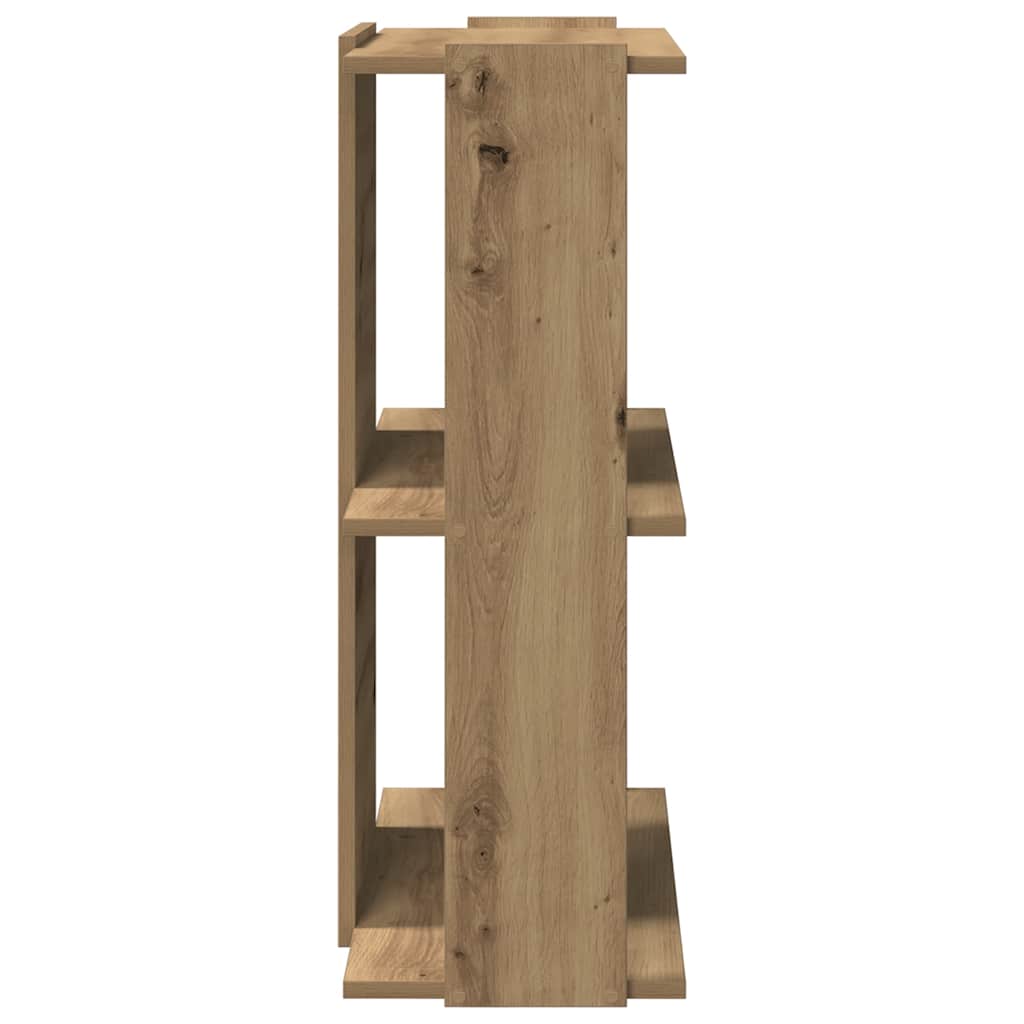 Boekenkast 3-laags 60x30x80 cm bewerkt hout artisanaal eiken is nu te koop bij PeponiXL, paradijselijk wonen!