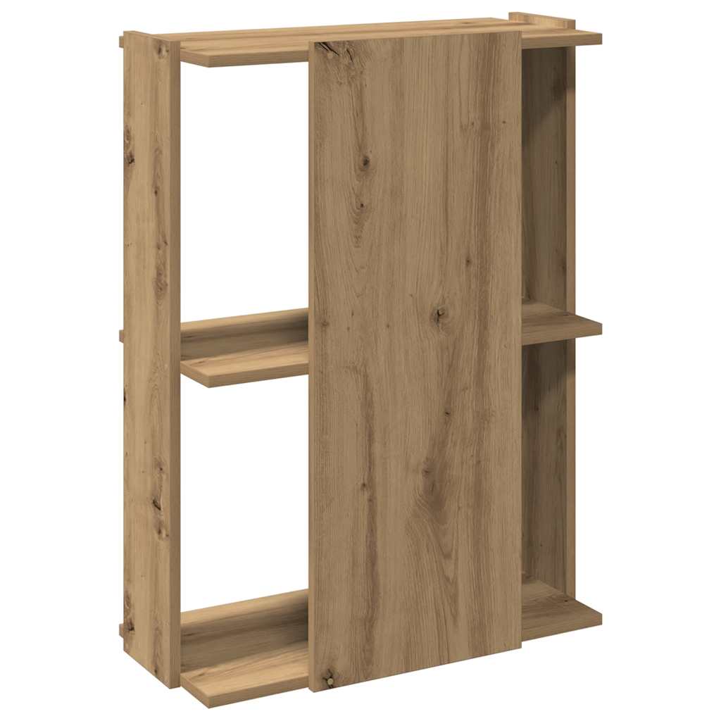 Boekenkast 3-laags 60x30x80 cm bewerkt hout artisanaal eiken is nu te koop bij PeponiXL, paradijselijk wonen!
