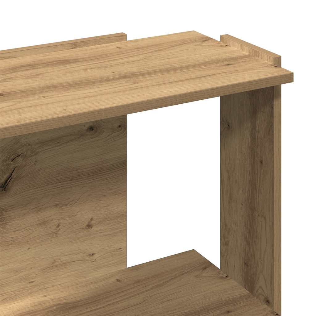 Boekenkast 3-laags 60x30x80 cm bewerkt hout artisanaal eiken is nu te koop bij PeponiXL, paradijselijk wonen!