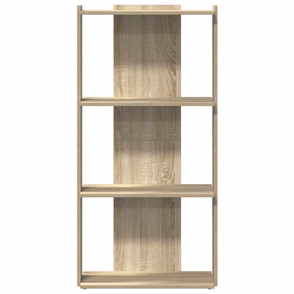 Boekenkast 3-laags 60x30x120 cm bewerkt hout sonoma eikenkleur is nu te koop bij PeponiXL, paradijselijk wonen!