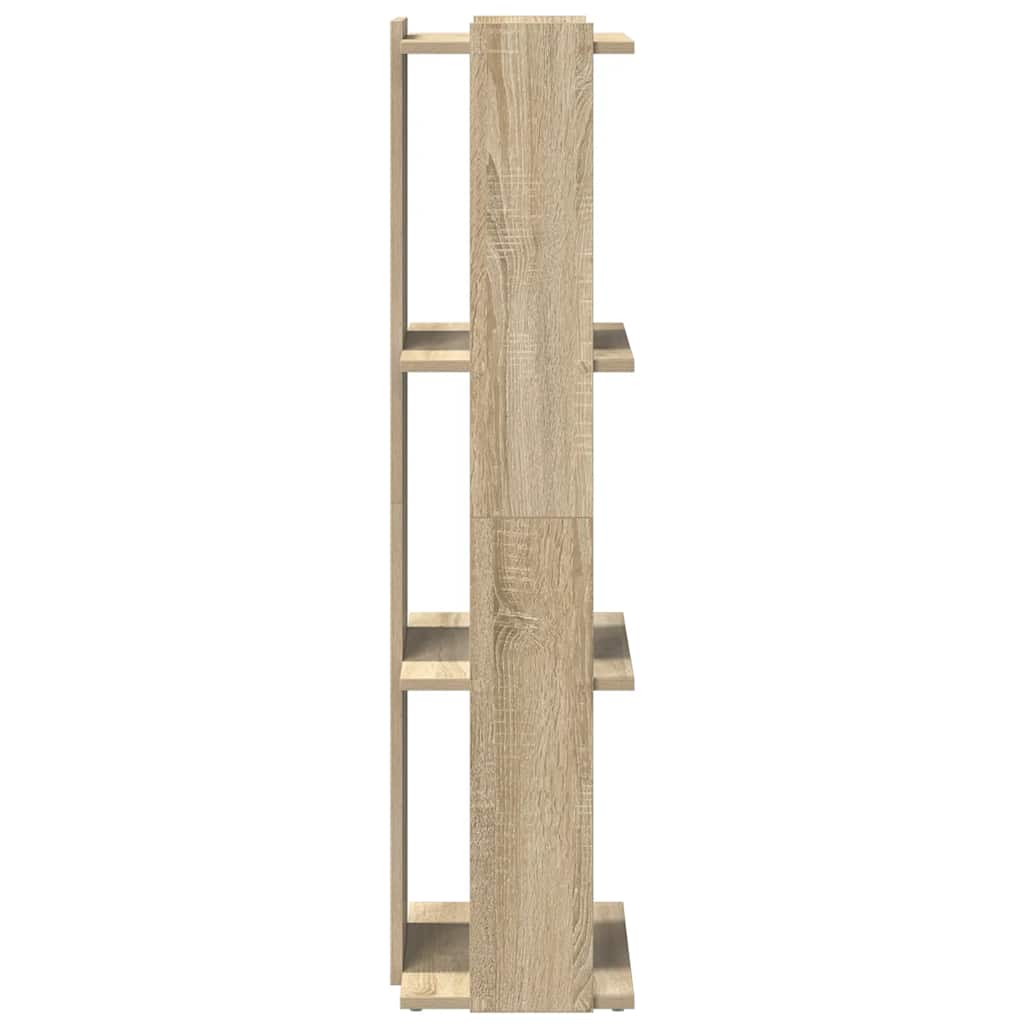 Boekenkast 3-laags 60x30x120 cm bewerkt hout sonoma eikenkleur is nu te koop bij PeponiXL, paradijselijk wonen!
