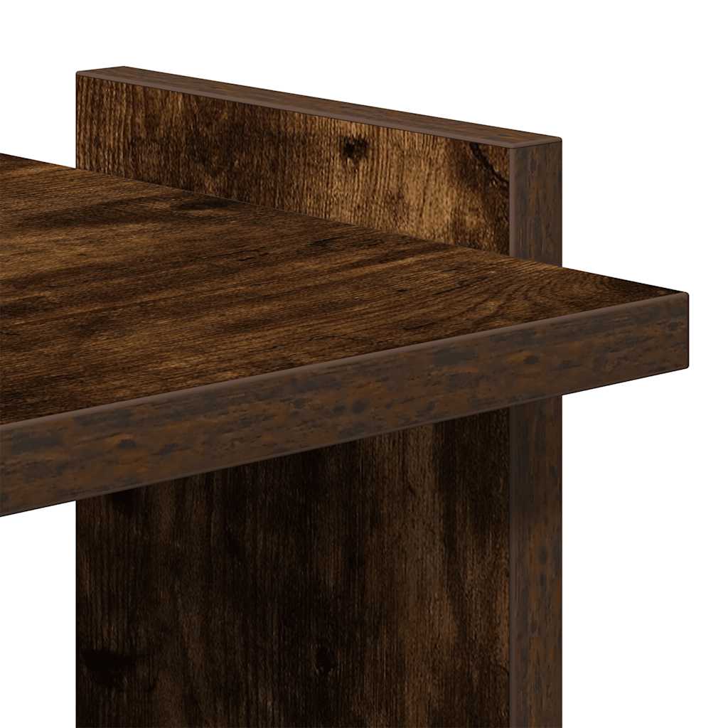 Boekenkast 3-laags 60x30x120 cm bewerkt hout gerookt eikenkleur is nu te koop bij PeponiXL, paradijselijk wonen!