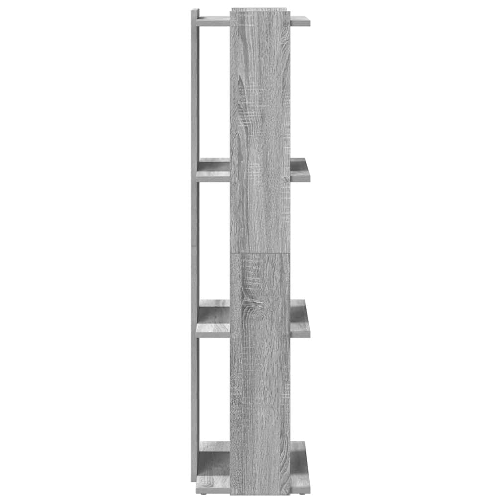 Boekenkast 3-laags 60x30x120 cm bewerkt hout grijs sonoma eiken is nu te koop bij PeponiXL, paradijselijk wonen!