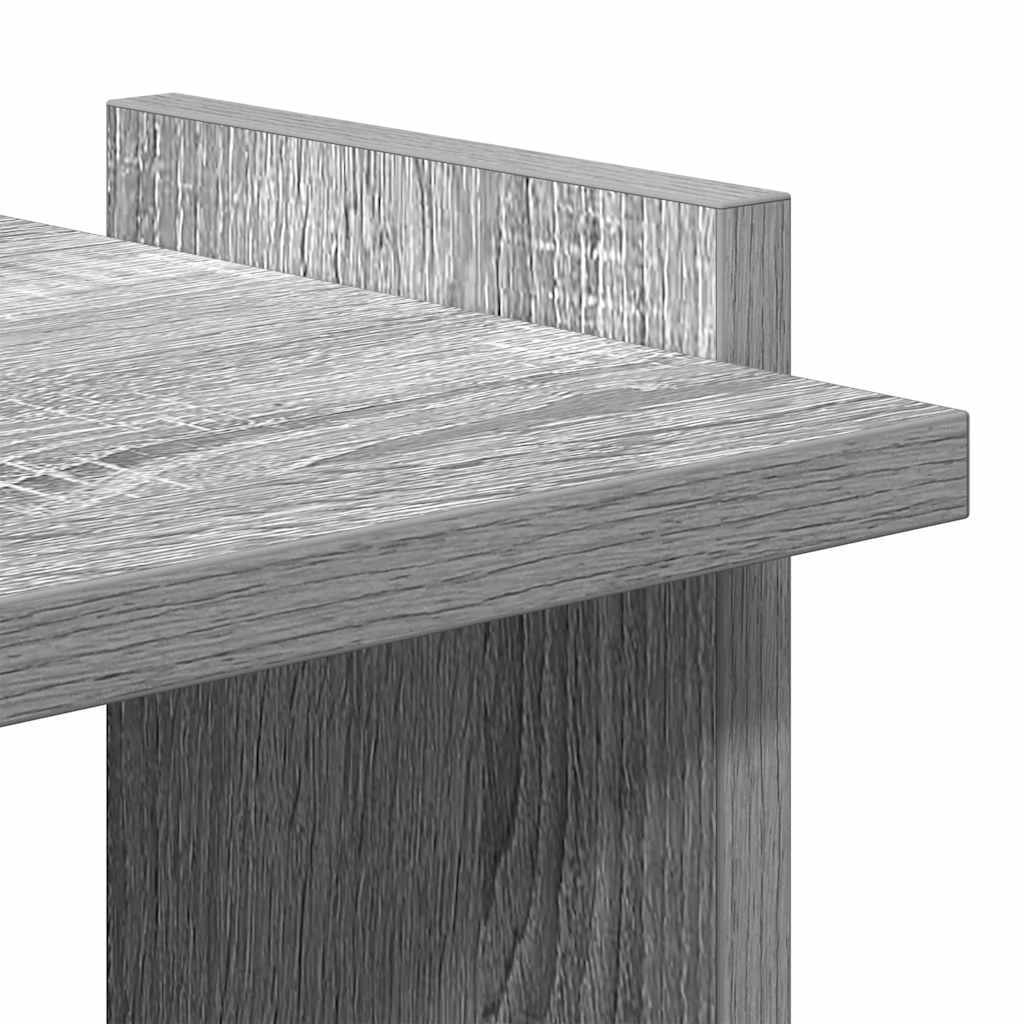 Boekenkast 3-laags 60x30x120 cm bewerkt hout grijs sonoma eiken is nu te koop bij PeponiXL, paradijselijk wonen!