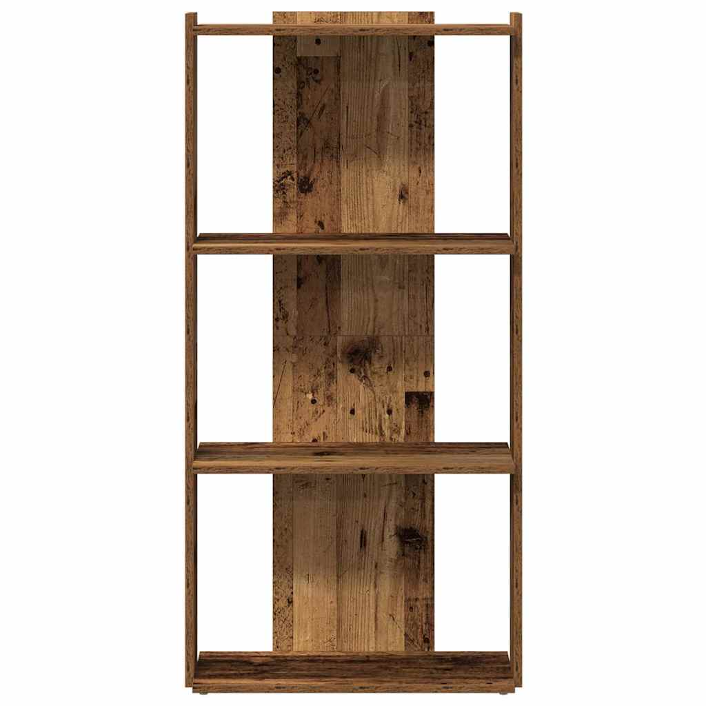 Boekenkast 3-laags 60x30x120 cm bewerkt hout oud houtkleur is nu te koop bij PeponiXL, paradijselijk wonen!