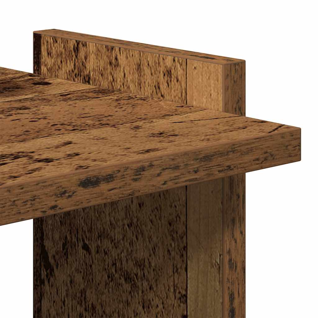 Boekenkast 3-laags 60x30x120 cm bewerkt hout oud houtkleur is nu te koop bij PeponiXL, paradijselijk wonen!