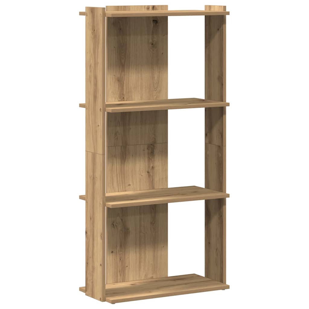 Boekenkast 3-laags 60x30x120 cm bewerkt hout artisanaal eiken is nu te koop bij PeponiXL, paradijselijk wonen!