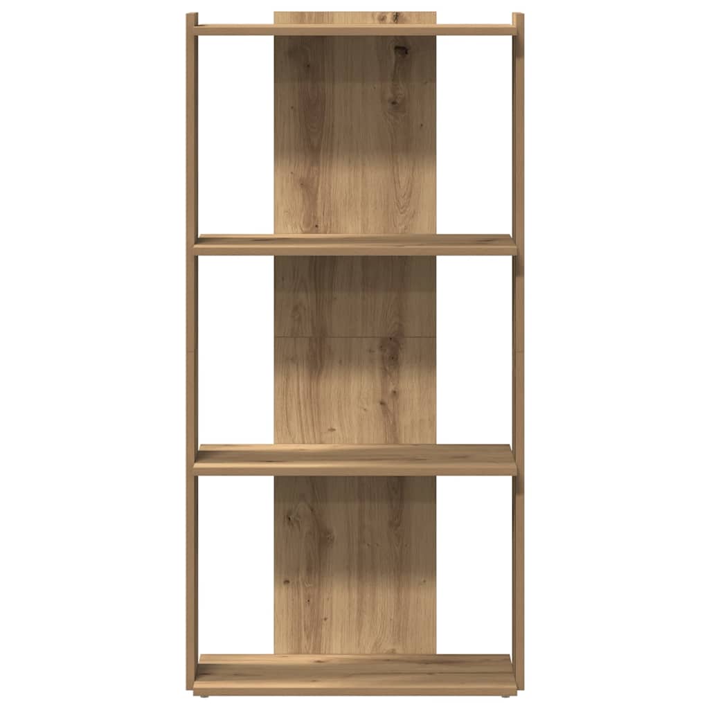 Boekenkast 3-laags 60x30x120 cm bewerkt hout artisanaal eiken is nu te koop bij PeponiXL, paradijselijk wonen!
