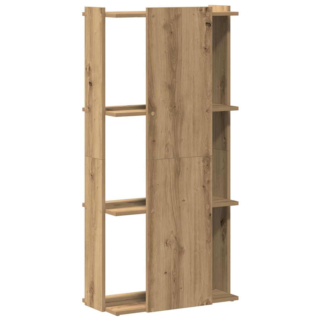 Boekenkast 3-laags 60x30x120 cm bewerkt hout artisanaal eiken is nu te koop bij PeponiXL, paradijselijk wonen!