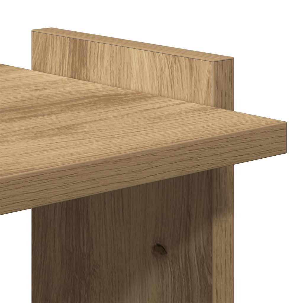 Boekenkast 3-laags 60x30x120 cm bewerkt hout artisanaal eiken is nu te koop bij PeponiXL, paradijselijk wonen!