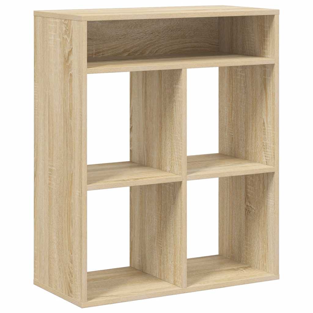 Boekenkast 66x31x80 cm bewerkt hout sonoma eikenkleurig is nu te koop bij PeponiXL, paradijselijk wonen!