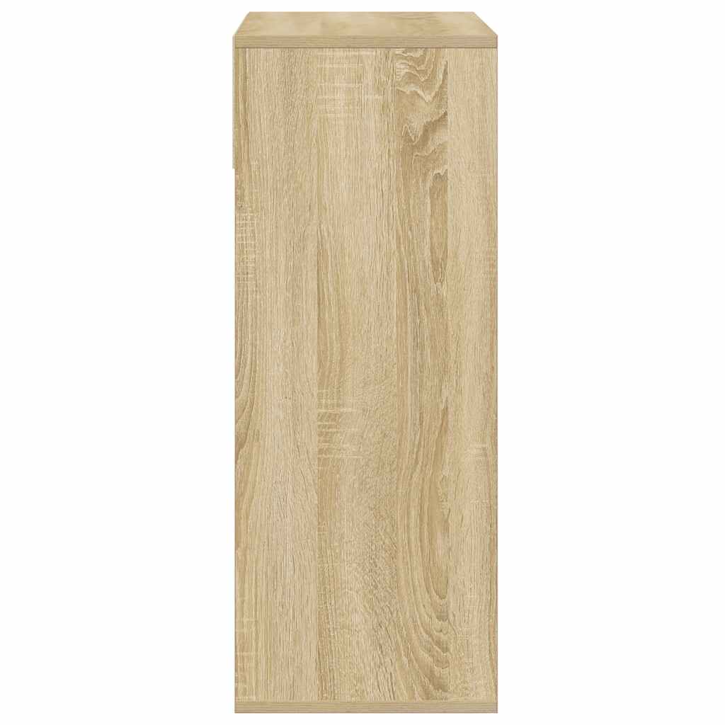 Boekenkast 66x31x80 cm bewerkt hout sonoma eikenkleurig is nu te koop bij PeponiXL, paradijselijk wonen!