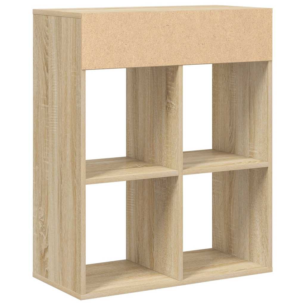 Boekenkast 66x31x80 cm bewerkt hout sonoma eikenkleurig is nu te koop bij PeponiXL, paradijselijk wonen!