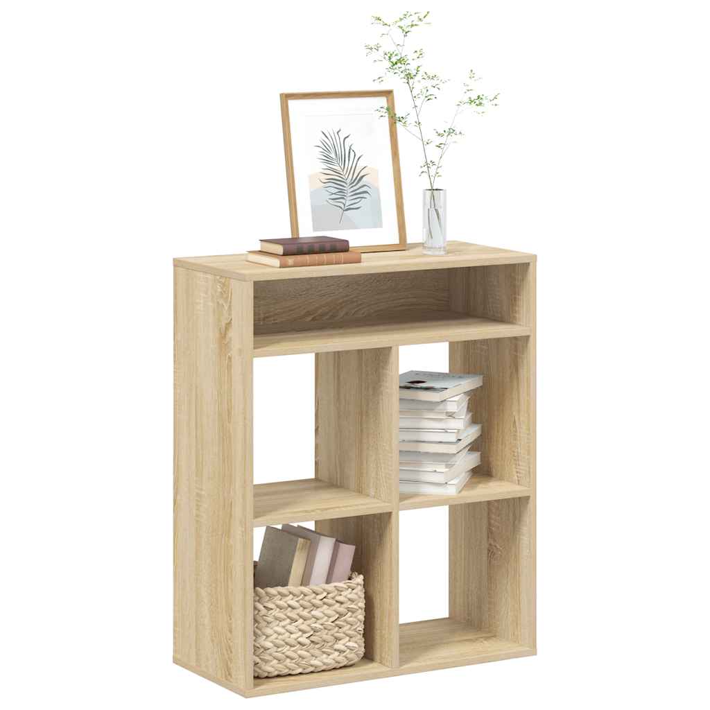 Boekenkast 66x31x80 cm bewerkt hout sonoma eikenkleurig is nu te koop bij PeponiXL, paradijselijk wonen!