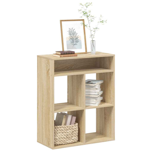 Boekenkast 66x31x80 cm bewerkt hout sonoma eikenkleurig is nu te koop bij PeponiXL, paradijselijk wonen!